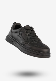 Sneakersy Męskie BIG STAR Ekoskóra Buty Sportowe Czarne RR174572