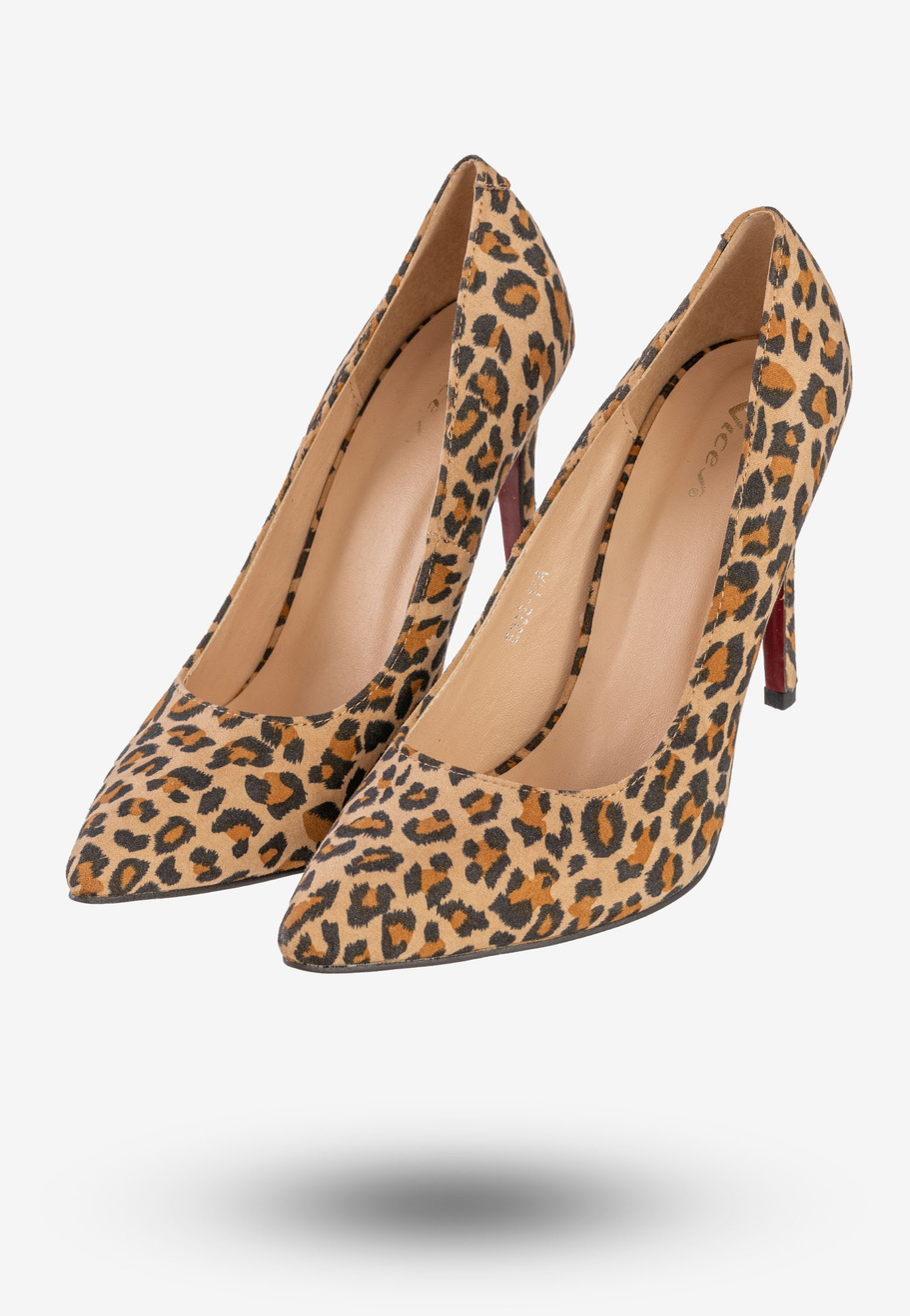 Szpilki Damskie Buty Na Obcasie W Panterkę Modne Vices E332-14A