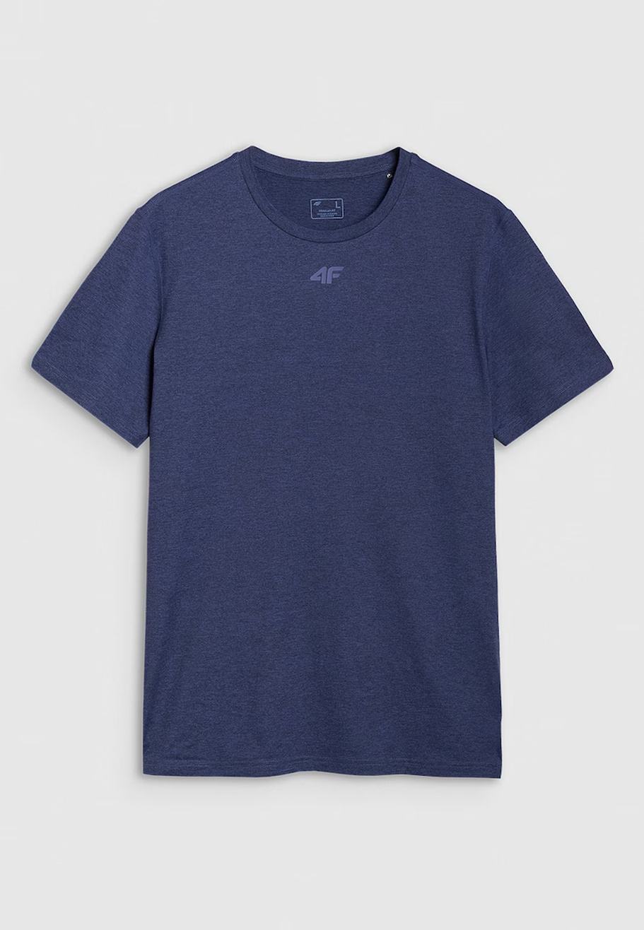 Koszulka Męska 4F T-shirt Treningowy Szybkoschnący Granatowy Melanż 4FWSS25TFTSM1344