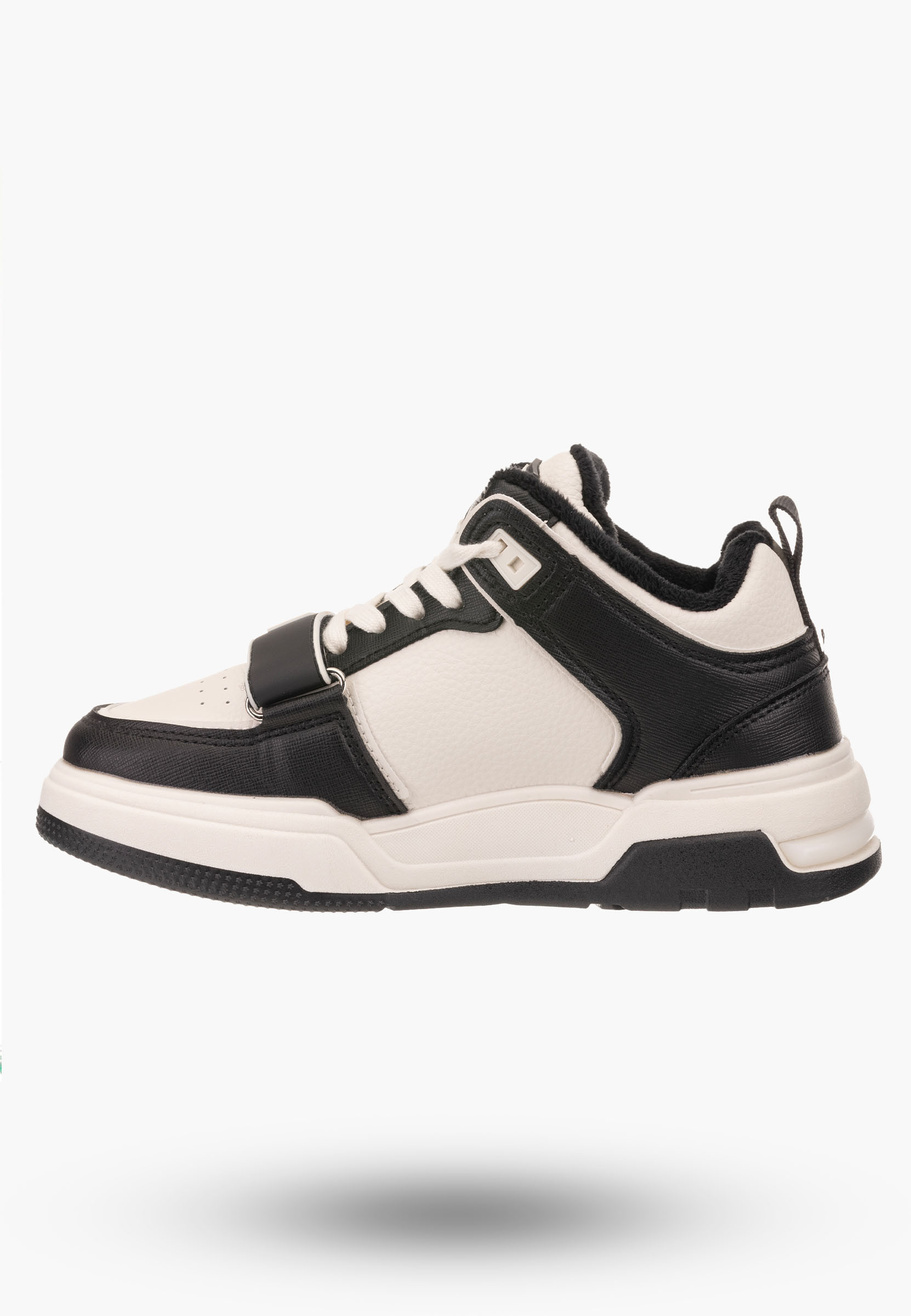 Buty Damskie Big Star Czarno Białe Sneakersy Sportowe OO274A158