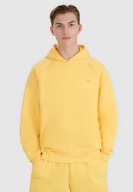 Bluza Męska 4F Sportowa Oversize Z Kapturem Ocieplana Dresowa Żółta 4FWSS25TSWSU1547