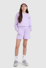 Spodenki Dresowe Dziewczęce 4F Luźne Regular Sportowe Casual Fioletowe 4FJWSS25TSHOF484