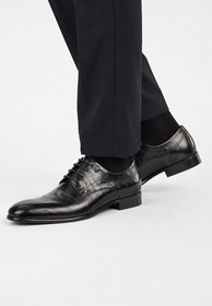Buty Wizytowe Męskie Skórzane Eleganckie Półbuty JOHN DOUBARE Czarne