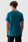 Koszulka Męska 4F Sportowy T-shirt Morska Zieleń Regular TTSHM1155