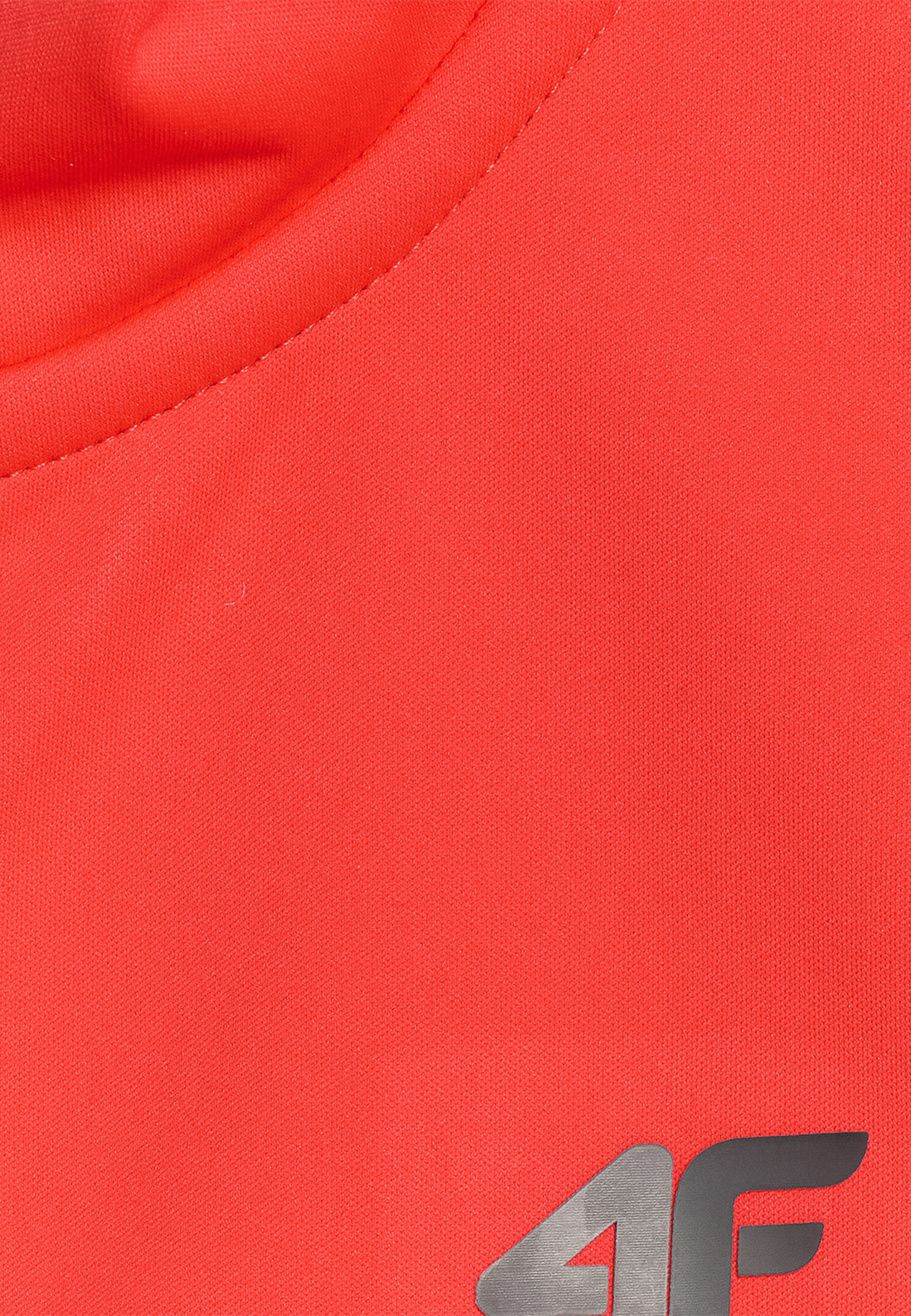 Kurtka Chłopięca 4F Softshell Z Kapturem Przejściowa Czerwona 4FJWAW25TSOFM374