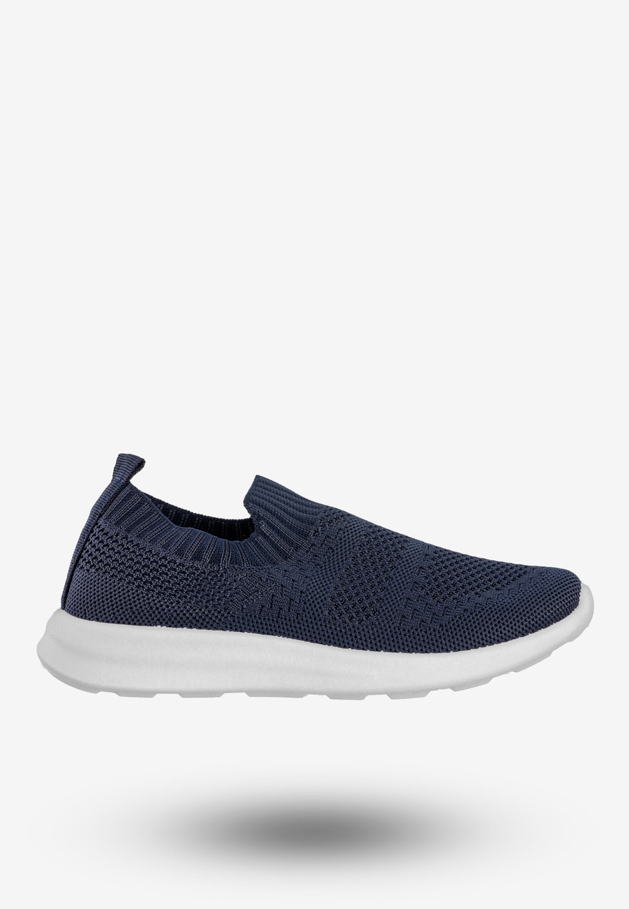 Sneakersy Dziecięce Wsuwane Buty Sportowe Półbuty Granatowe Apawwa Z516