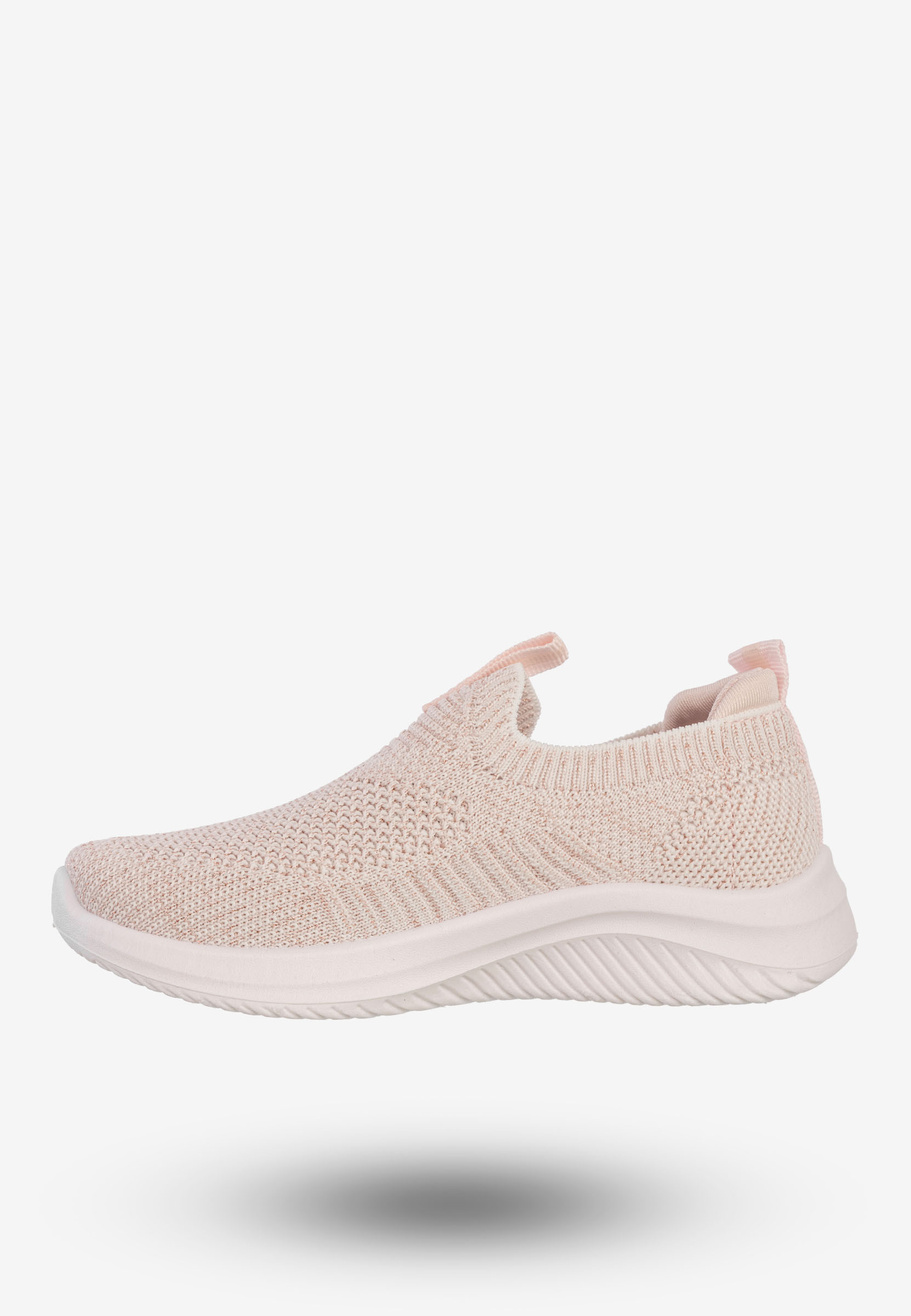 Sneakersy Dziecięce Wsuwane Buty Sportowe Półbuty Pudrowy Róż Apawwa Z2400P