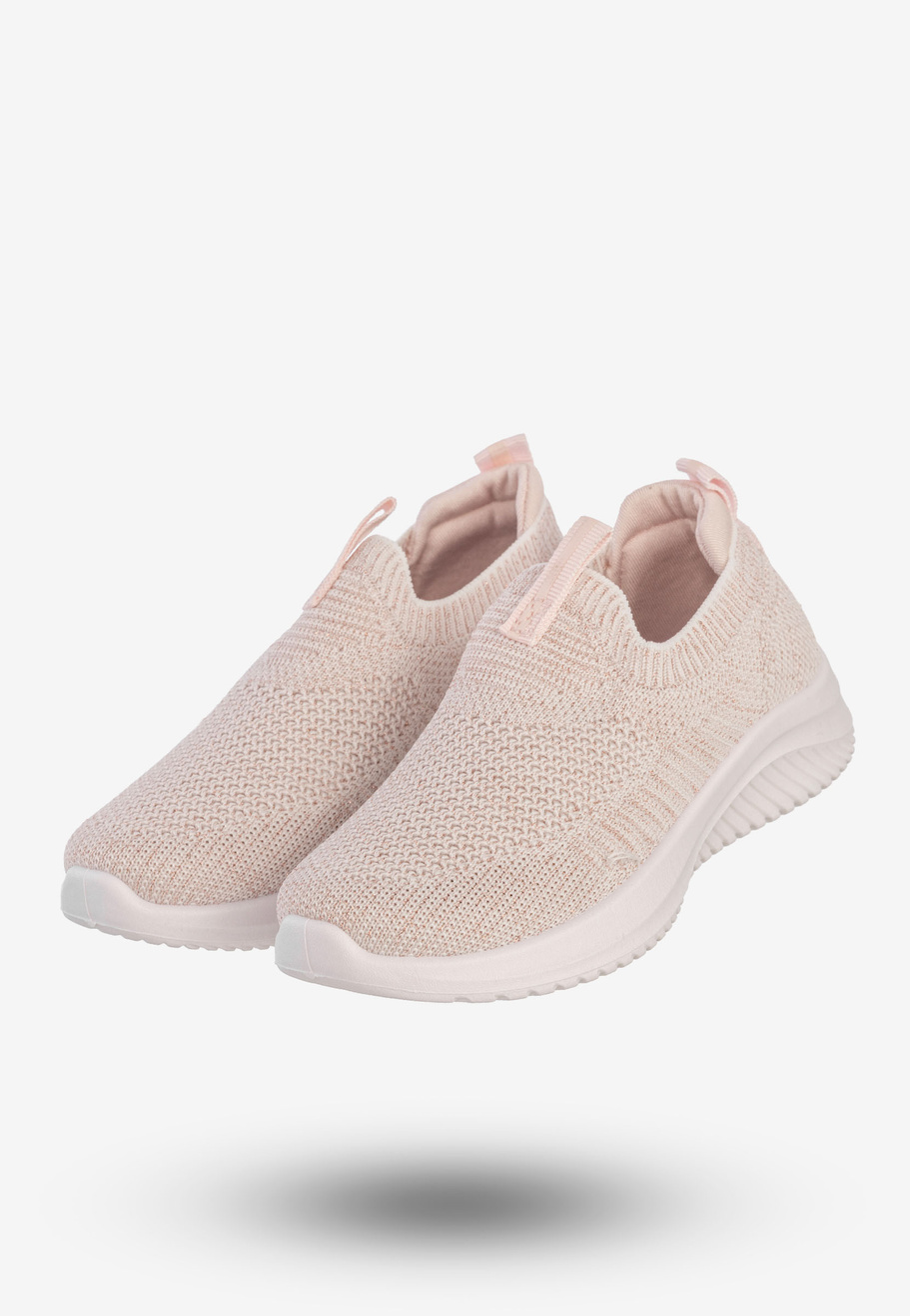 Sneakersy Dziecięce Wsuwane Buty Sportowe Półbuty Pudrowy Róż Apawwa Z2400P
