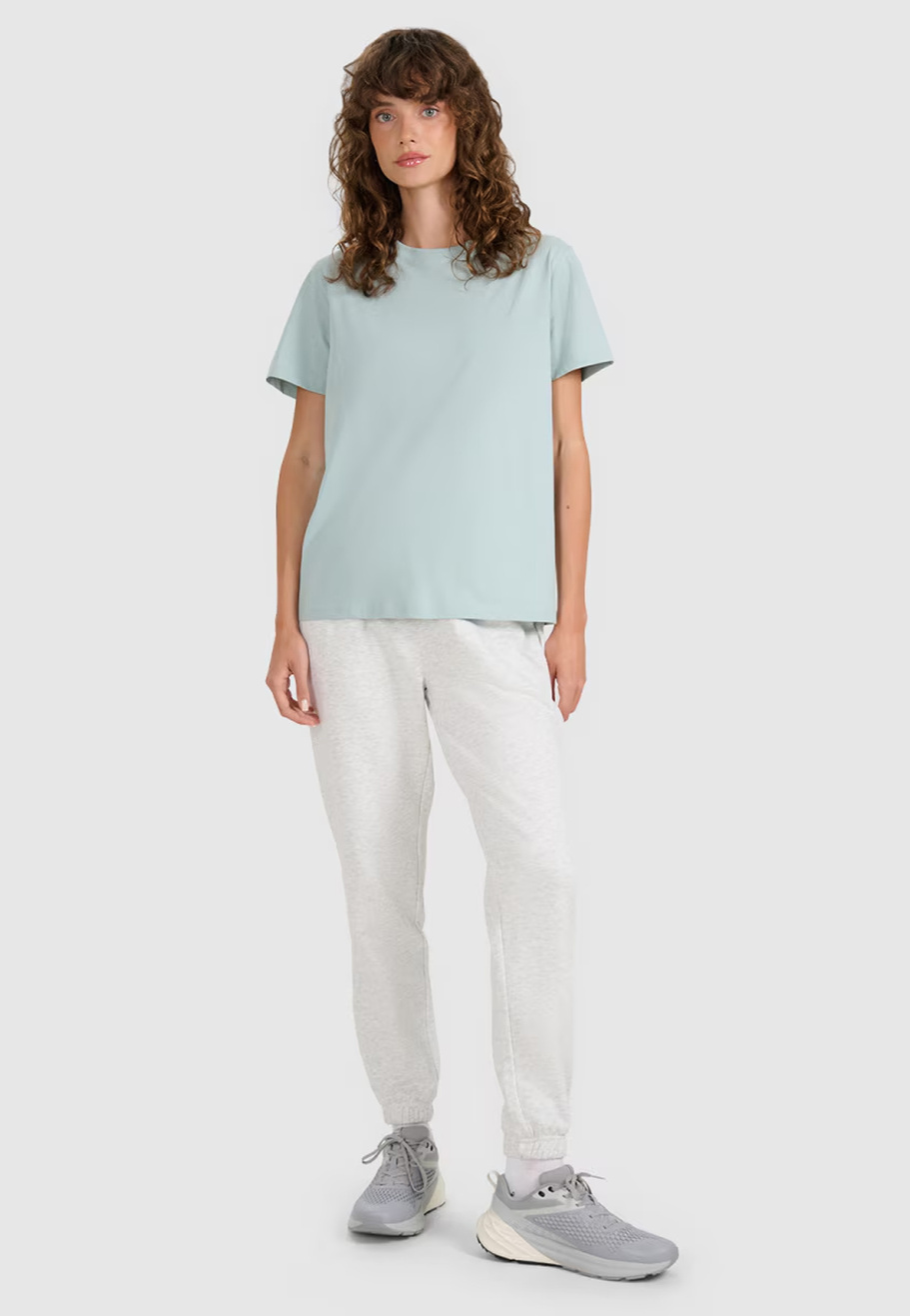 Koszulka Damska 4F T-shirt Regular Gładki Miętowy 4FWAW25TTSHF2970