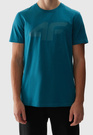 Koszulka Męska 4F Sportowy T-shirt Morska Zieleń Regular TTSHM1155