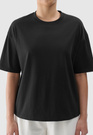 Koszulka Damska 4F T-shirt Oversize Basic Sportowy Czarny 4FRSS24TTSHF2545