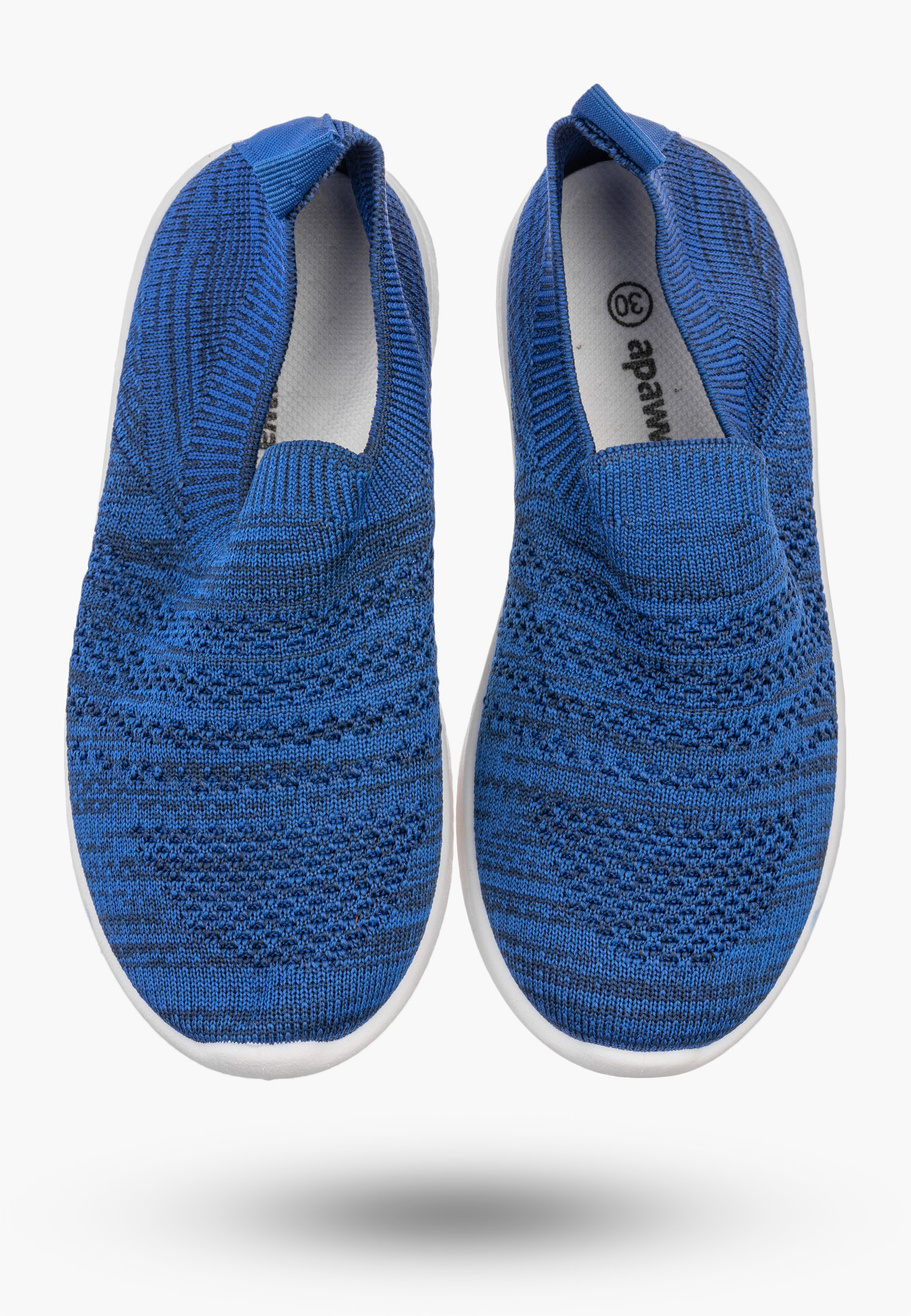 Buty Sportowe Dziecięce APAWWA Wsuwane Sneakersy Lekkie Niebieskie