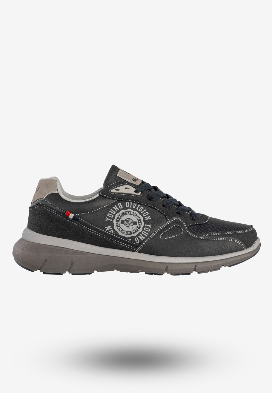 Sneakersy Męskie McBraun Ekoskóra Buty Sportowe Granatowe 24MN03-6754