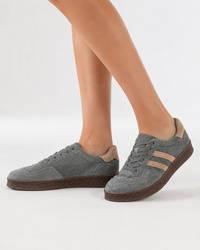 Sneakersy Damskie Skórzane Buty Sportowe Casual Szare S.Barski