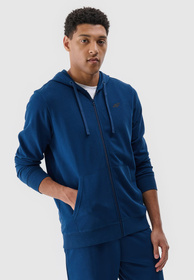 Bluza Dresowa Męska 4F Z Kapturem Turkusowa 4FWMM00TSWSM1768
