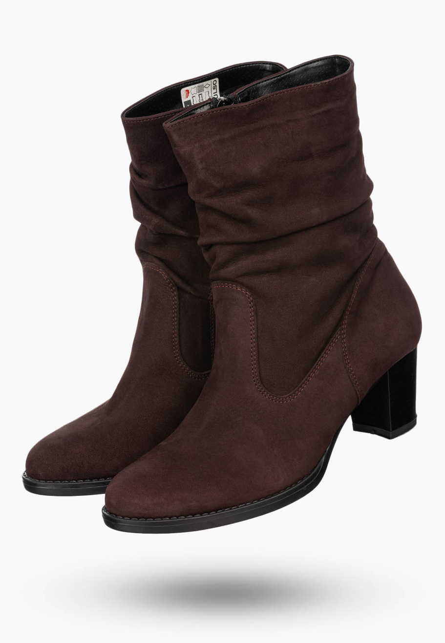 Botki Damskie Skórzane Buty Na Klocku Eleganckie Ocieplane POLSKI PRODUKT