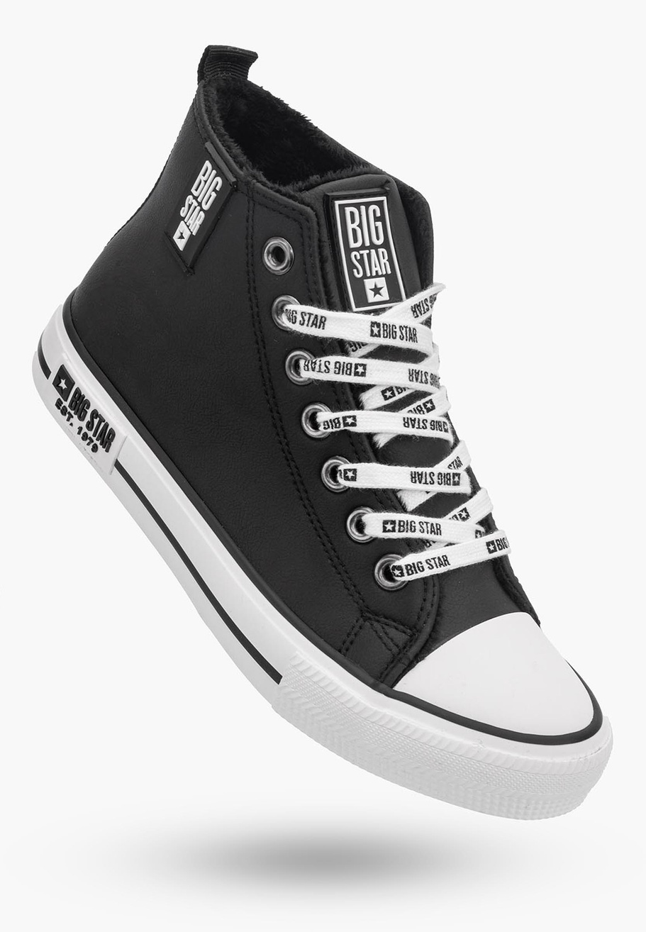 Trampki Damskie Wysokie BIG STAR Czarne KK274598