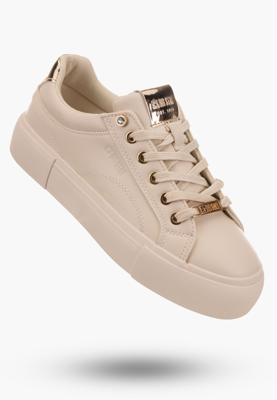 Buty Damskie BIG STAR Beżowe Trampki NN274210