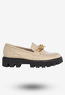 Półbuty Damskie Buty Skórzane Eleganckie Beżowe Modne 3982/001-P