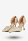 Szpilki Damskie Ekoskóra Błyszczące Buty Na Obcasie Złote Minglong Shoes 252-61J