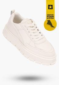 Buty Damskie BIG TAR Beżowe Sneakersy Lekkie Eko Skóra NN274374
