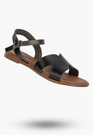 Sandały Damskie Skórzane Buty Eleganckie Letnie Casual Czarne