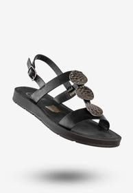 Sandały Damskie Ekoskóra Buty Eleganckie Na Lato Czarne Filippo DS6885/25BK