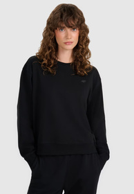 Bluza Damska 4F Dresowa Sportowa Nierozpinana Bez Kaptura Czarna 4FWMM00TSWSF1765