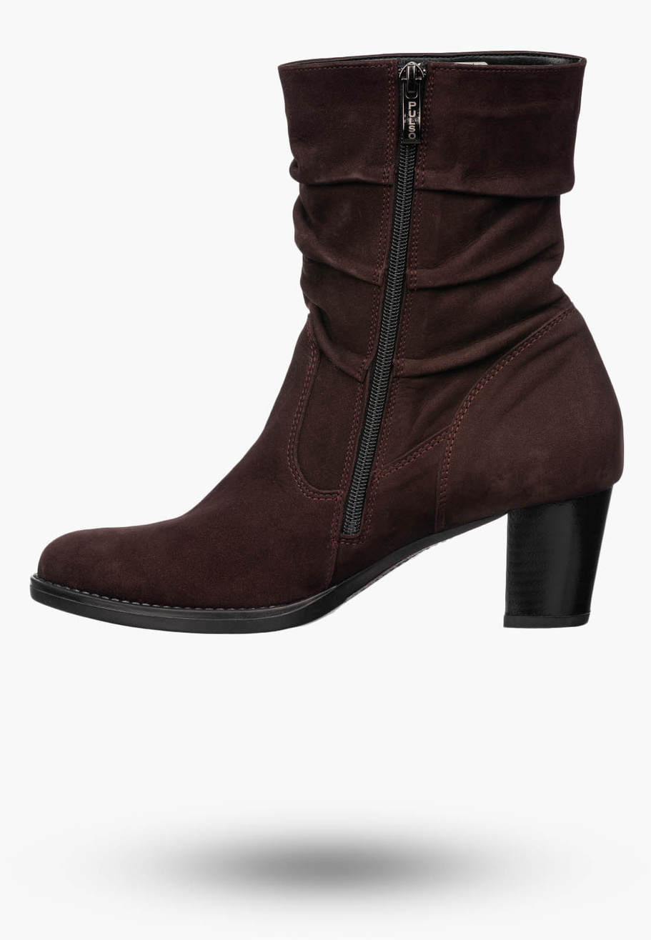 Botki Damskie Skórzane Buty Na Klocku Eleganckie Ocieplane POLSKI PRODUKT