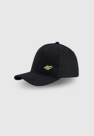 Czapka Sportowa 4F Dziecięca Kaszkietówka Baseballówka Z Daszkiem Czarna 4FJWSS26ACABU585