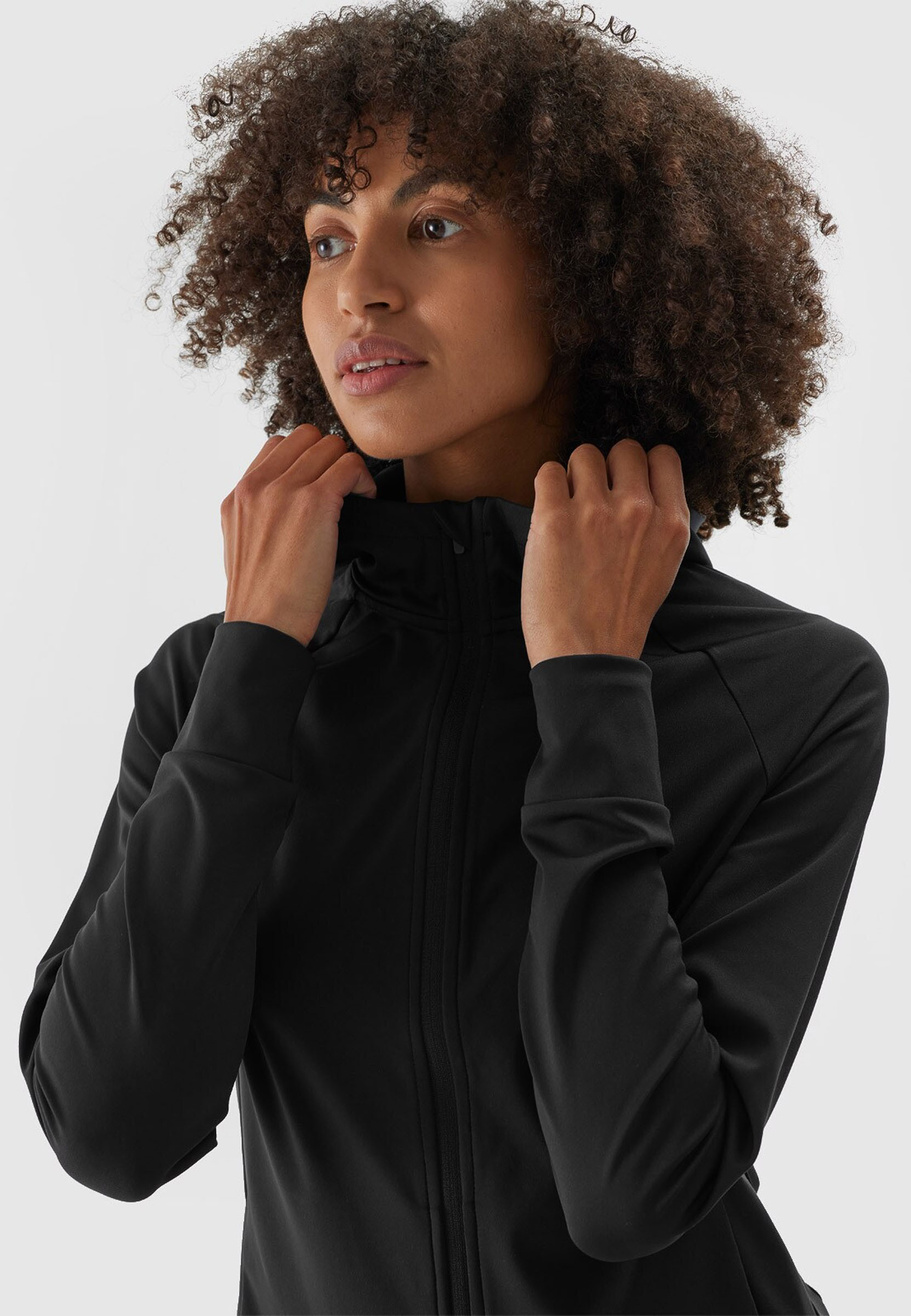 Bluza Damska 4F Treningowa Sportowa Rozpinana Czarna 4FWAW24TFSWF406