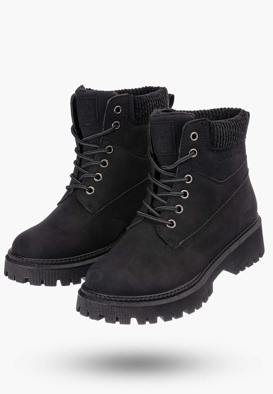 Buty Damskie Trapery Czarne Cross Jeans