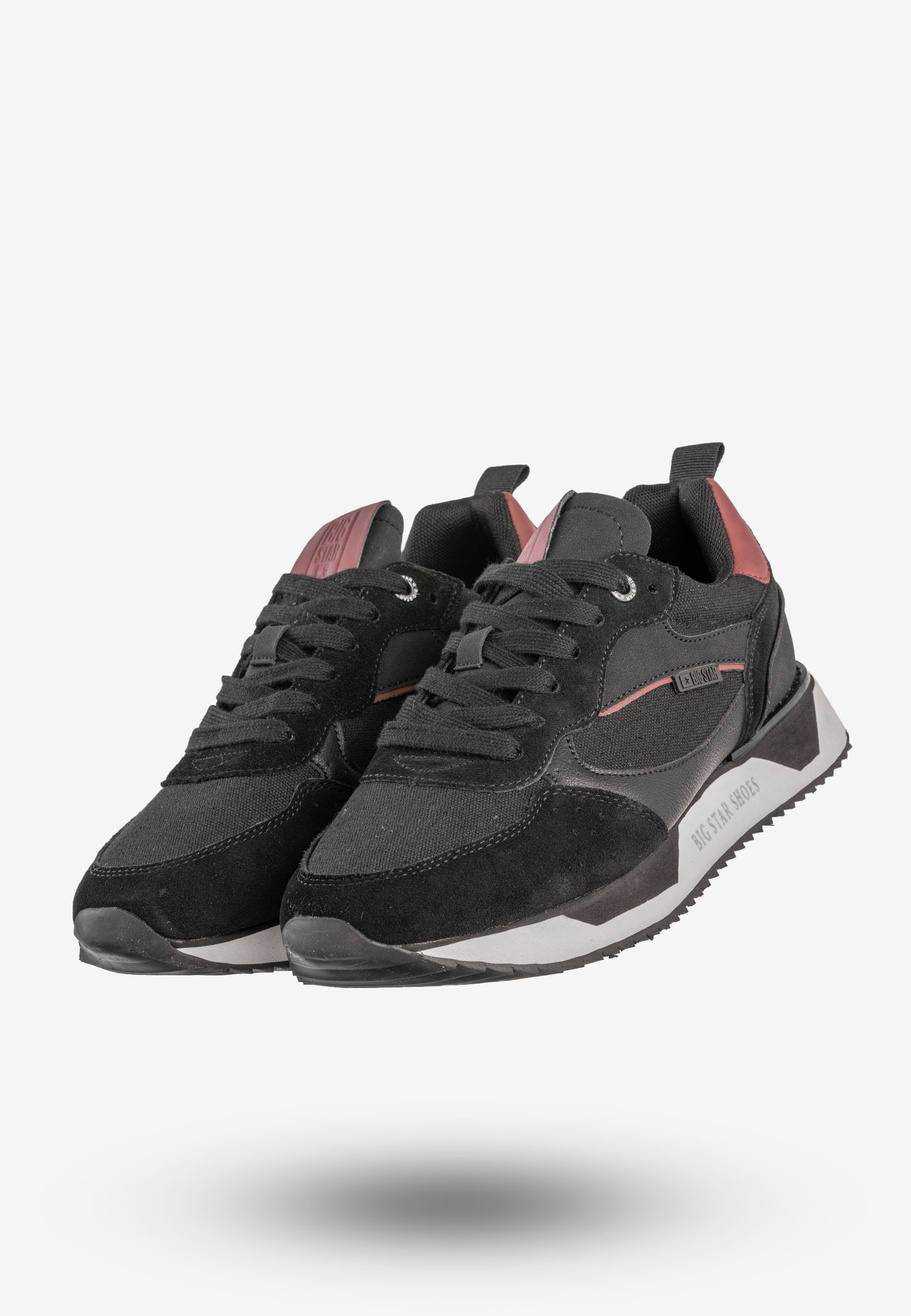 Sneakersy Męskie BIG STAR Buty Sportowe Czarne NN174350