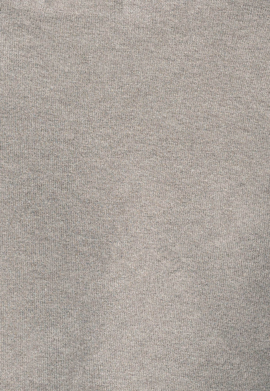 Sweter męski cienki Slim Fit mocno dopasowany z okrągłym dekoltem szary Coffee