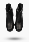 Botki Damskie JEZZI Buty Ekoskóra Ocieplane Eleganckie Czarne
