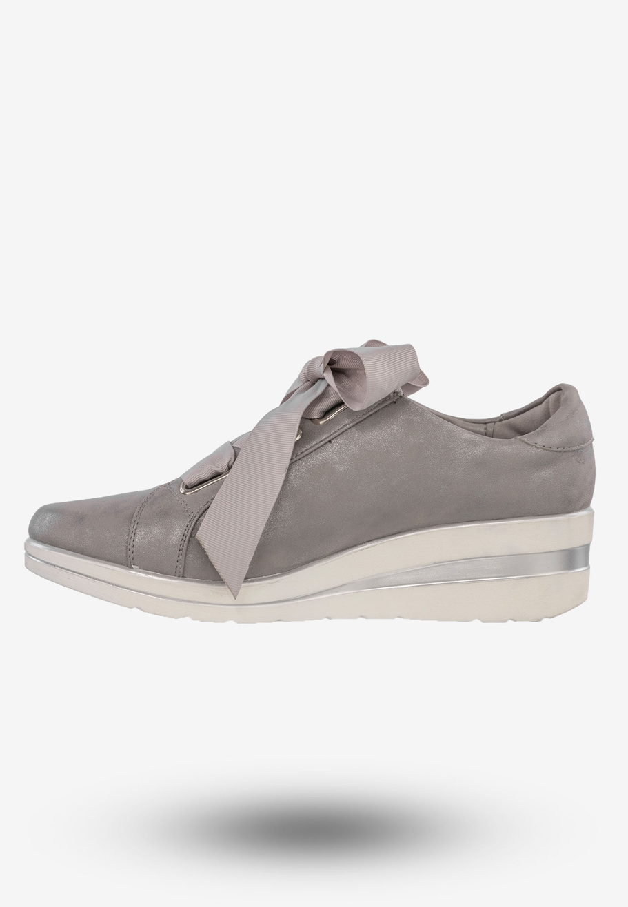 Półbuty Damskie Buty Ekoskóra Eleganckie Szare M.Daszyński MR1738-5