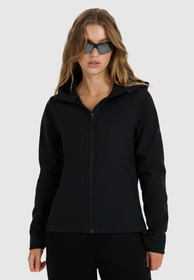 Kurtka Damska 4F Softshell Sportowa Z Kapturem Przejściowa Czarna 4FWAW25TSOFF359