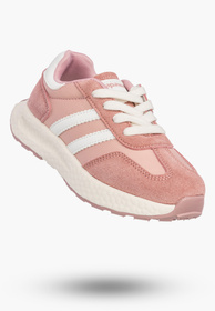 Sneakersy Dziecięce Buty Na Rzepy Sportowe Skórzana Wkładka Różowe Apawwa