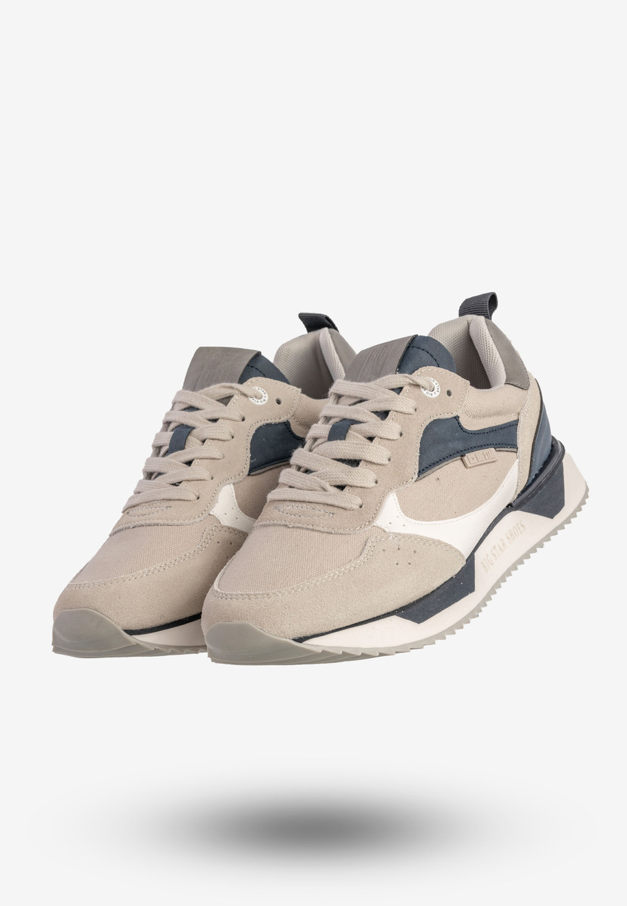 Sneakersy Męskie BIG STAR Buty Sportowe Szare NN174348