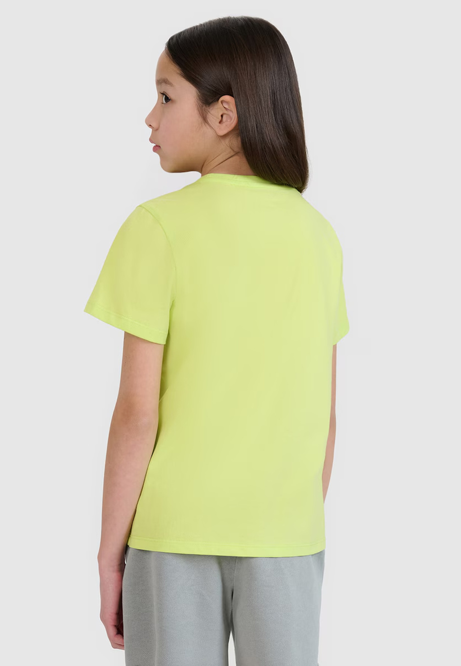 Koszulka Dziewczęca 4F T-shirt Sportowy Żółty 4FJWSS25TTSHF1871