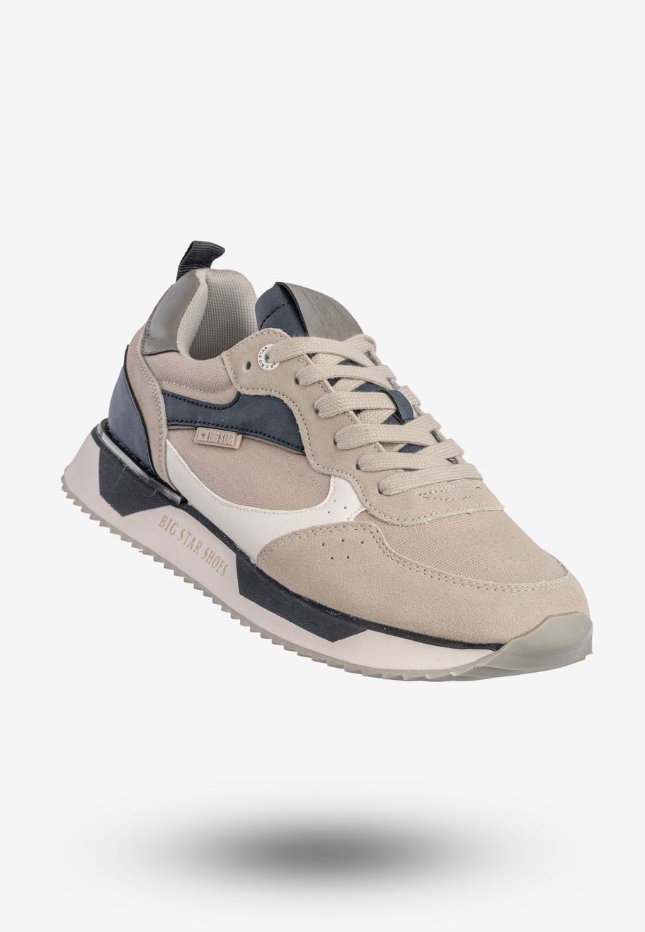 Sneakersy Męskie BIG STAR Buty Sportowe Szare NN174348