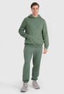 Bluza Męska 4F Z Kapturem Dresowa Z Logo Zielone 4FWAW25TSWSM1980
