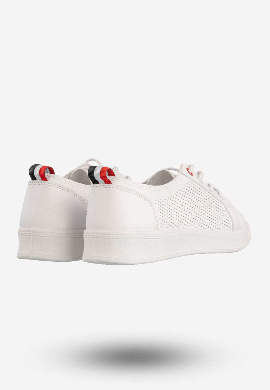 Tenisówki Damskie Wsuwane Potocki Buty Sneakersy Białe 25-16333WH