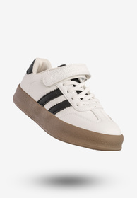 Sneakersy Dziecięce Ekoskóra Buty Sportowe Na Rzepy Białe Apawwa N1315R
