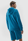 Bluza Męska 4F Z Kapturem Nieocieplana Sportowa Regular Niebieska 4FWSS24TSWSM0948