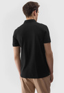 Koszulka Polo Czarna 4F Sportowy T-shirt z kołnierzykiem Regular TPTSM130