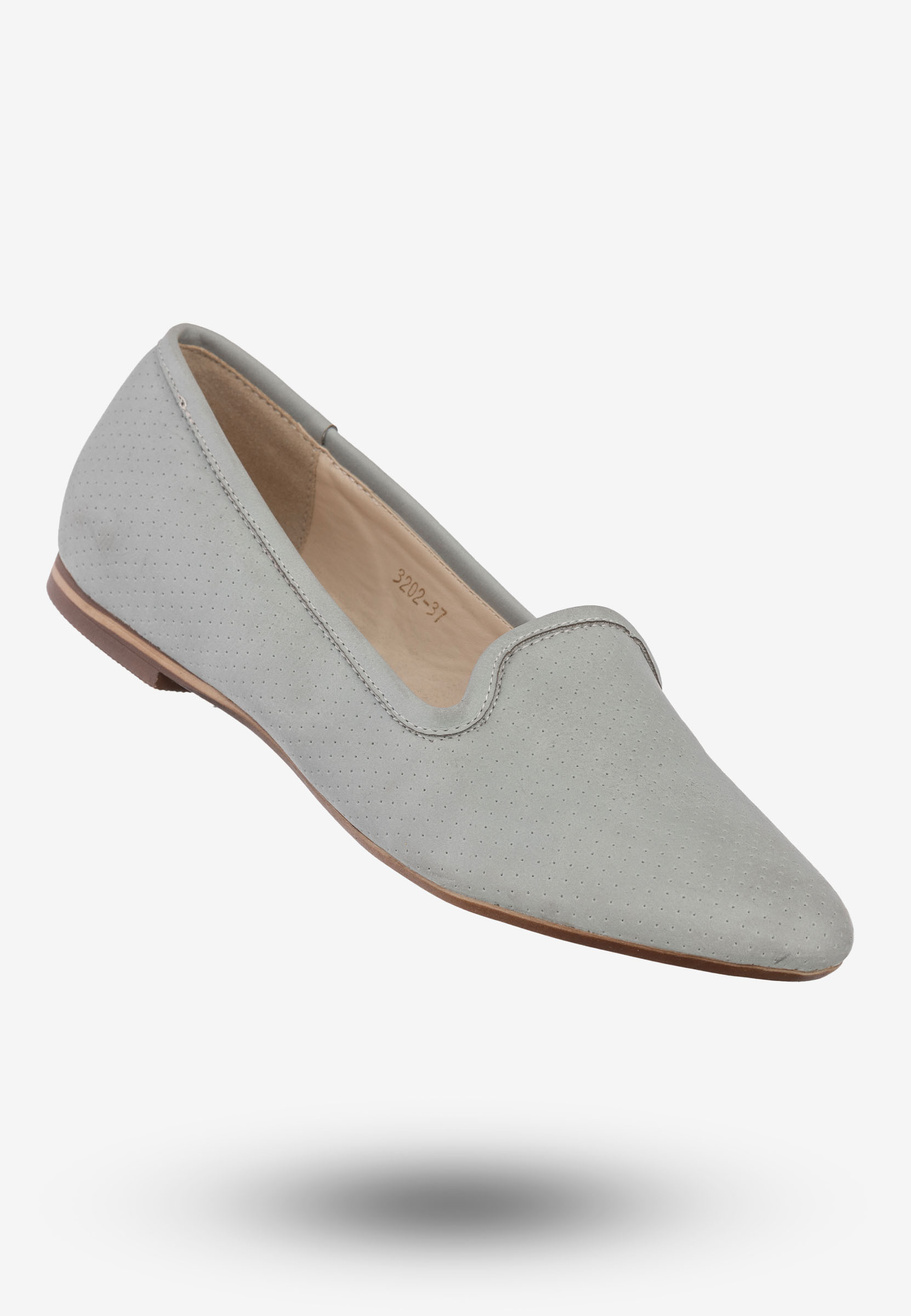 Baleriny Damskie Ekoskóra Półbuty Buty Eleganckie Sergio Leone Niebieskie 3202