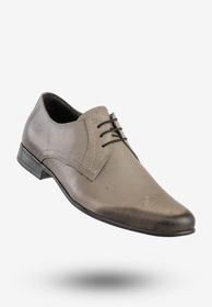 Półbuty Wizytowe Męskie Skórzane Buty Eleganckie Szare Rosetti 427/98/F23