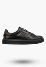 Sneakersy Męskie BIG STAR Buty Sportowe Skórzane Czarne UU174291