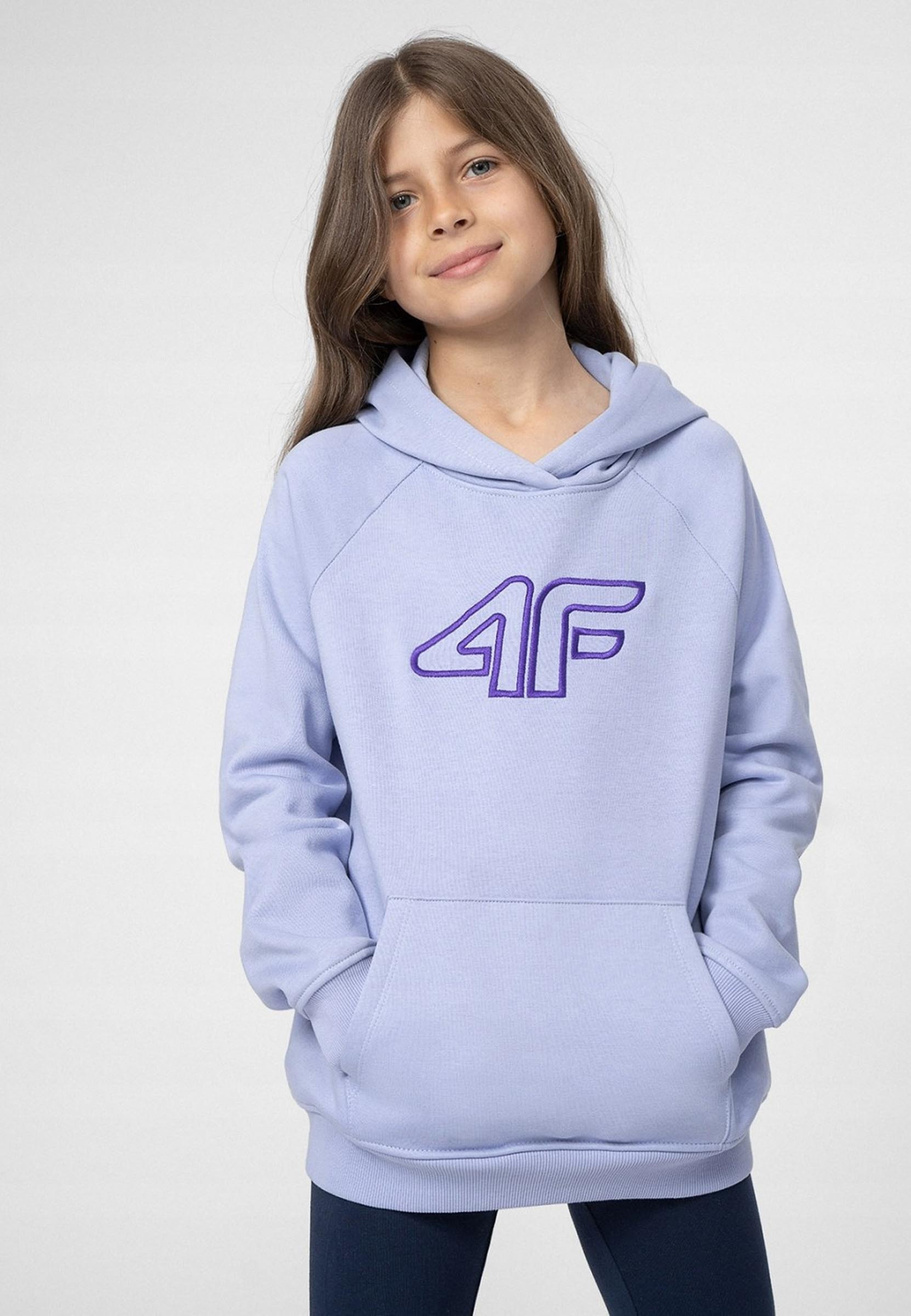 Bluza Dziewczęca 4F z kapturem fioletowa
